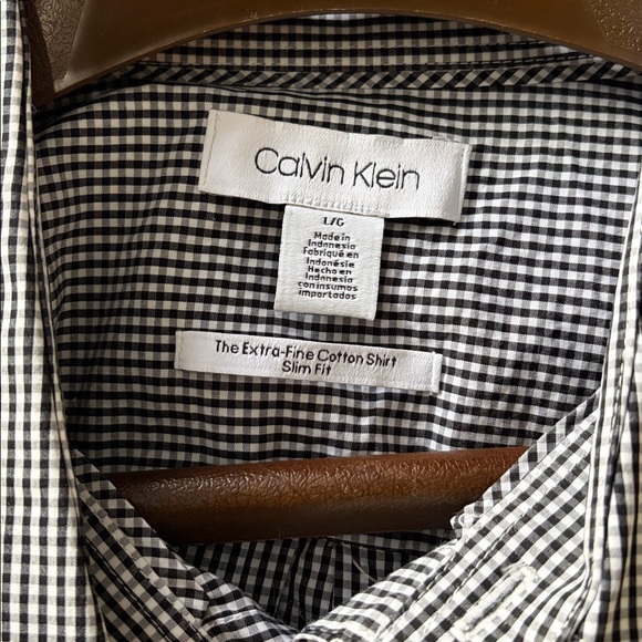Calvin Klein Button Down Slim Fit Long Sleeve - L - Picture 3 of 4